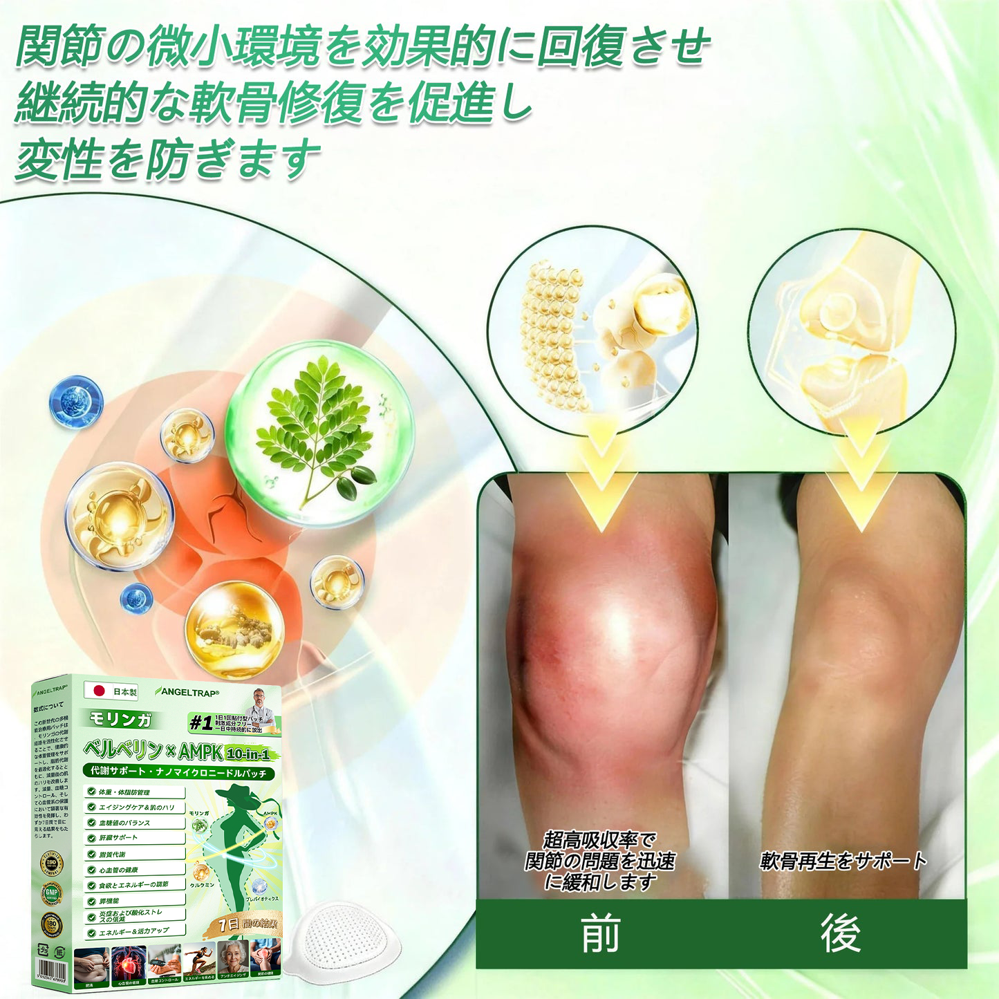 🧑‍⚕️公式旗艦店 /ANGELTRAP®＆NAD+ 10-in-1 ナノ強化フォーミュラ — 肥満、肌のたるみ、糖尿病、睡眠時無呼吸症候群、関節の悩み、その他健康上の懸念にアプローチ🛡️